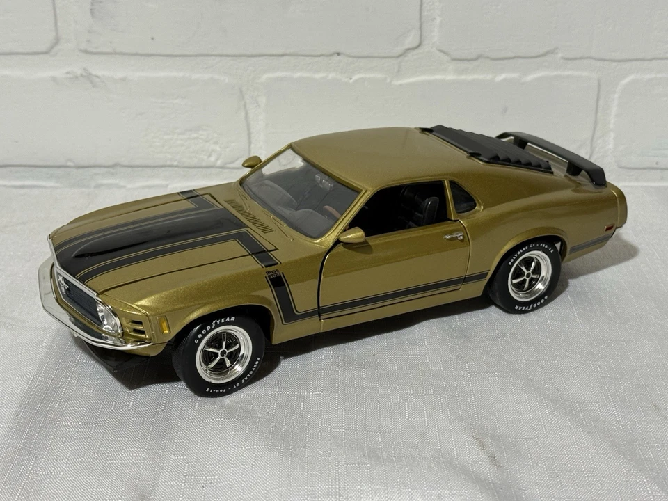1:18 Ertl Lane 1970 Boss 302 Mustang Aztec Gold 1 of 2500 No Box - Image 1 of 4
