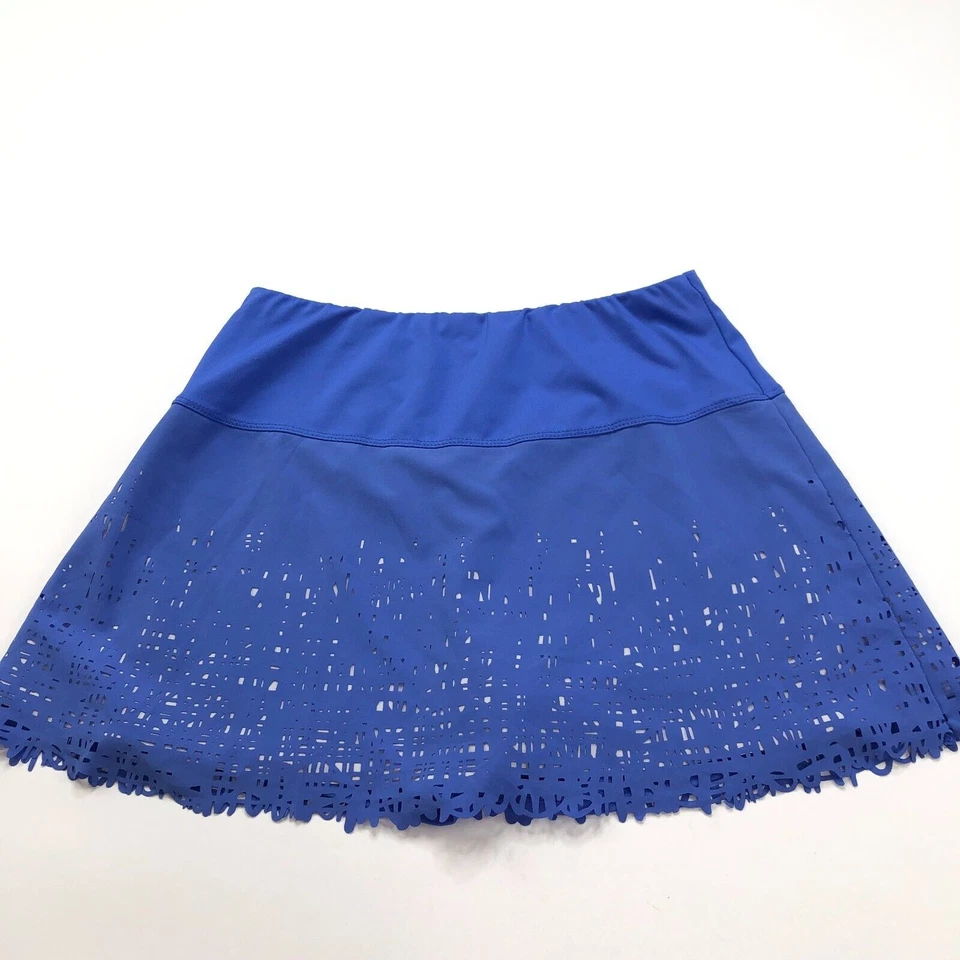 Saia de tênis Lucky In Love pequena (encaixe 26 polegadas) dois tons nylon golfe shorts 3" - Imagem 1 de 4