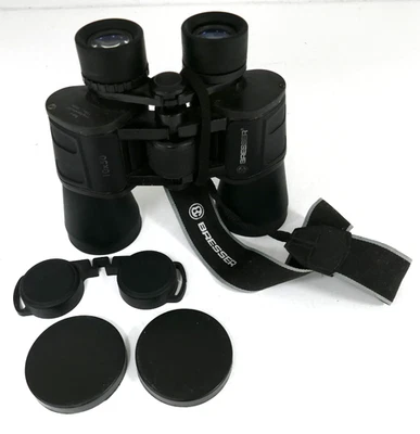 Bresser Binoculars 10x50 Bak-4 Long Eye Relief (LE) 114m/1000m Black With Strap - Image 1 of 4
