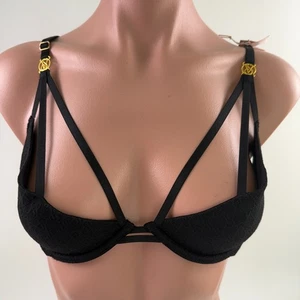 Victoria's Secret Very Sexy Open Cup Unlined Low Cut Demi Bra  Black  M/DD  NWT - Picture 1 of 10