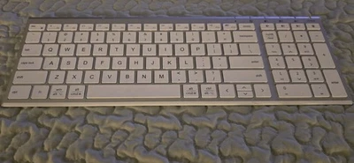 iClever IC-BK10 Keyboard Bluetooth Universal Rechargeable Ultra Slim Size White - Image 1 of 4