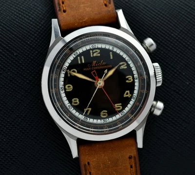 Reloj mecánico vintage MOVADO Multi CenterChrono - Negro Dia - Acero 35 mm - Años 40 Foto 1 de 4