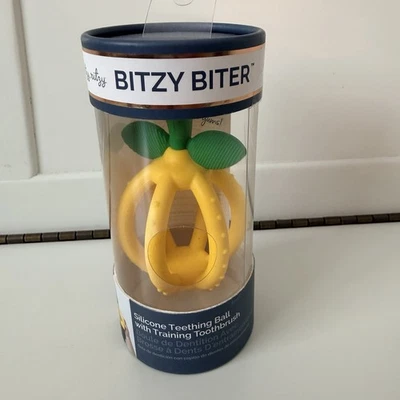 Itzy Ritzy Bitzy Biter Baby мяч для прорезывания зубов лимон капля зубочистка новый - Изображение 1 из 4