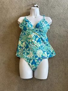 Vineyard Vines 2- Piece Tankini Swimsuit Women’s Size Medium - Picture 1 of 19