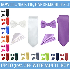 Herren Fliege und Einstecktuch Einstecktuch Set für Hochzeiten formelle Veranstaltungen - Bild 1 von 66