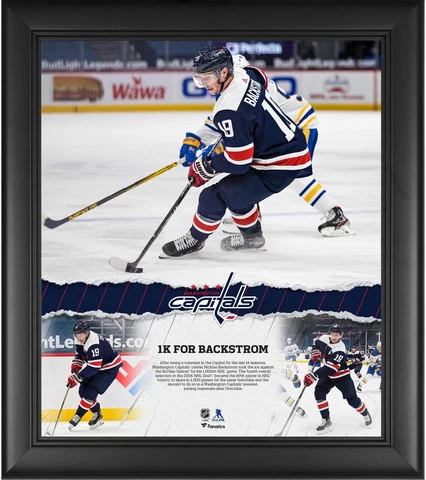 Nicklas Backstrom Washington Capitals Framed 15x17 1000th NHL Game Collage Cover