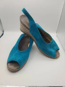 Wolky Women's Aspe SZ EUR 41 US 10 Blue Espadrille Slingback wedge retail: $149 - Picture 1 of 7