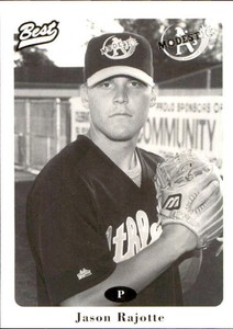 1996 Modesto A's Best #10 Jason Rajotte Warwick Rhode Island RI Baseball Card