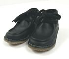 Boys 8M Oshkosh Boots Mid Top Shoes Black Lace Up