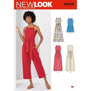 New Look Sewing Pattern 6616 Misses 8-20 Jumpsuits Romper and Maxi Dress