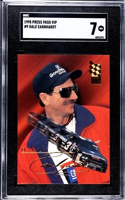 1995 Press Pass VIP #9 Dale Earnhardt SGC 7 NM - Image 1 of 2