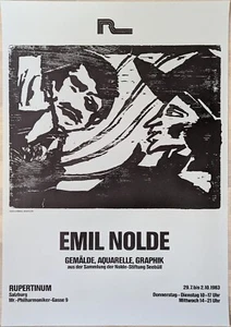 Póster cartel - Emil Nolde - joven y niña - Rupertinum - Salzburgo 1983 - Imagen 1 de 1