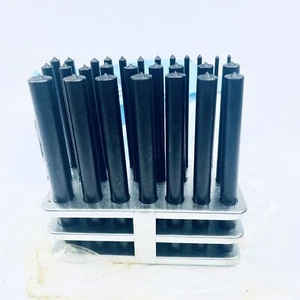 JUEGO DE PUNZONES DE TRANSFERENCIA, INCREMENTOS DE 3/32 A 1/2 PULGADAS DE 1/64 MÁS 17/32 PULGADAS, 28 PIEZAS - Imagen 1 de 4