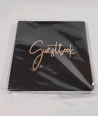 Guestbook For Polaroid Photos Black Guestbook Softcover Gold Foil 8.5"x8.5" 90 B - Image 1 of 3