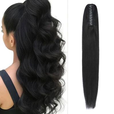SEGO Pro Garra Clip Cola de Caballo Extensión Cabello Humano Cola de Caballo Extensiones para Mujer  Foto 1 de 4