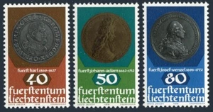 Liechtenstein 654-656, hinged. Michel 710-712. Coin, Medals, 1978. - Picture 1 of 1
