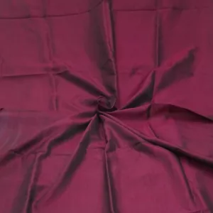 Vintage Burgundy 100%Pure Silk Handloom Sari Remnant 5YD Craft Fabric Silk Scrap - Picture 1 of 4