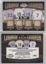 2021 Leaf Lumber Leaders Relics /30 Larry Walker Tony Gwynn Andres Galarraga HOF