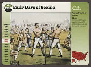 Early Days of Boxing   Story of America History Card Life - Picture 1 of 1