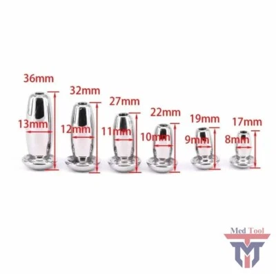 Dilatador uretral masculino de acero inoxidable agujero pasante sonido uretral pene tapón NUEVO Foto 1 de 4