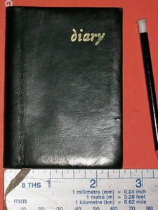 small Collins Classic Diary vintage 1963, pencil, green leather bound, unused VG - Picture 1 of 19