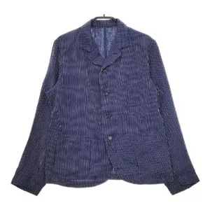 45R/45rpm Indian linen twill jacket Jacket Navy 5-0324M∞ - Picture 1 of 7