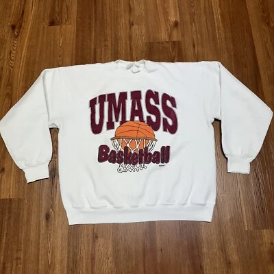 Vintage UMass Minutemen Basketball NCAA Crewneck Pullover Sweatshirt *Flaws! - Image 1 of 4