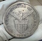 1909s US-Philippines 1 Peso Silver Coin - lot #10A