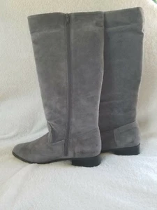 Classique ~ Botas de Gamuza ~ Para Mujer ~ Talla 9.5 ~ Gris ~ Hasta la Rodilla ~ De Colección - Imagen 1 de 12