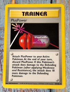 Pokemon Card TRAINER PlusPower 84/102 Base Set Uncommon 1999 - Picture 1 of 4