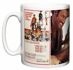 The Good Bad Ugly Clint Eastwood klassisches Filmposter Szene Kaffee Tee Tasse Geschenk - Bild 1 von 4