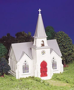 KIT DE CONSTRUCCIÓN BACHMANN PLASTICVILLE EE. UU. CATEDRAL ESCALA HO - Imagen 1 de 1