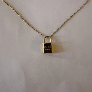 Women Girl Gold Plated Stainless Steel Gold Lock Love Necklace 16-18" By Blair - Picture 1 of 5