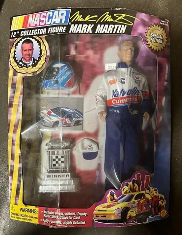 VINTAGE NASCAR 12" Collector Figure Mark Martin Special Edition 1997 Toybiz Cover