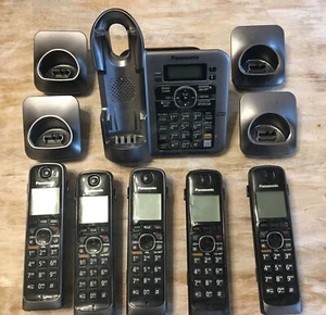 Panasonic KX-TGF575 Phone System Base And 4 Additional Phones Working - Picture 1 of 9