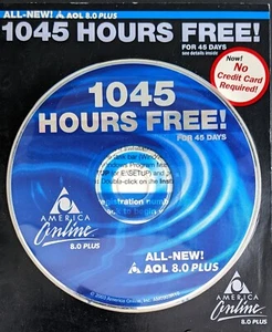 Disco del programa coleccionable America Online, CD vintage AOL v8.0 "Agua azul" - Imagen 1 de 2