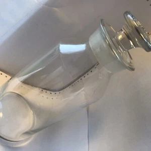 12 "x 5" Antik Apotheker Glas Flasche geschliffen Hals & Stopfen F.H. & co. - Bild 1 von 13