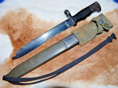 Spanish M1964 Combat Bolo Blade Knife Bayonet & Scabbard - Military Surplus - Image 1 of 4