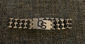 NWOT Oregon State Beavers Metal / Black Bracelet 8.5 Inches Silver Black BB6 - Picture 1 of 8