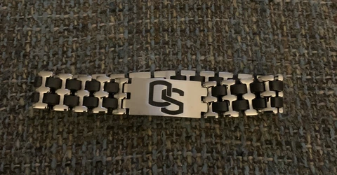 NWOT Oregon State Beavers Metal / Black Bracelet 8.5 Inches Silver Black BB6 Cover