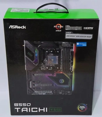 ASROCK B550 Taichi RAZER EDITION AMD AM4 Ryzen 5950/5900 compatible - Image 1 of 4
