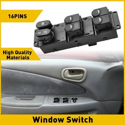 LEFT DOOR MASTER POWER WINDOW SWITCH FOR 2010 - 2017 HYUNDAI ACCENT 93570-1R111 - Image 1 of 4
