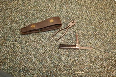 Bolsa de herramientas CS-34 de colección US Army Signal Corps TL-13 alicates y cuchillo TL-29 1950 Foto 1 de 4