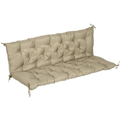  3-Seater Replacement Tufted Bench Cushion for Outdoor Swing Chair Sofa Couch - Image 1 of 4