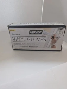 Guantes de vinilo de agarre firme 100 quilates guantes desechables sin látex talla única - Imagen 1 de 12