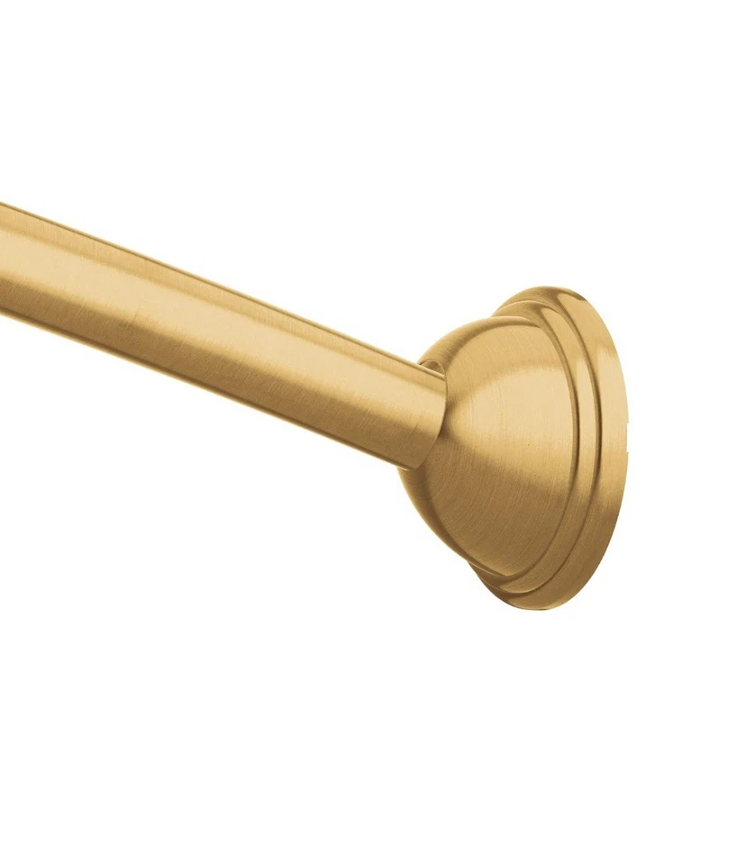 Moen CSR2160BG 54 дюйма - 72 дюйма регулируемый изогнутый душевой стержень, настенное крепление - матовое золото - Изображение 1 из 1