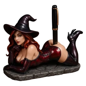 Zauberhafte Schreibtisch Ornament für Zuhause oder stilvolle Hexe Stifthalter Unikat - Bild 1 von 6
