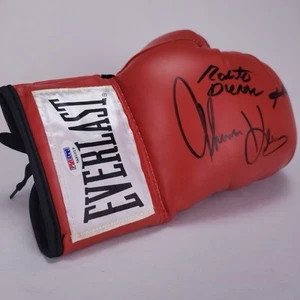 3 BOXING GREATS AUTOGRAPHED BOXING GLOVE LEONARD, HEARNS & DURAN RH PSA/DNA COA - Picture 1 of 11