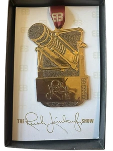 Rush Limbaugh 2019 micrófono dorado EIB adorno de Navidad Dittohead Ditto Head - Imagen 1 de 6