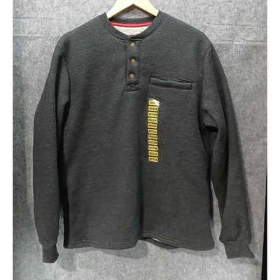 Coleman Fleece Lined Henley Long Sleeve Shirt Men's Medium Gray NWT $70 - Image 1 of 4